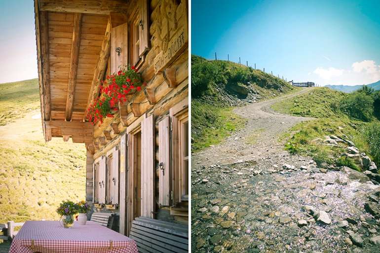 alperna badgastein löpning hytte