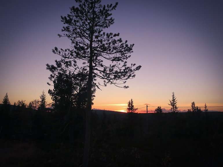 Hemma i Sälen 9 solnedgång