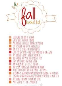 fall bucket list